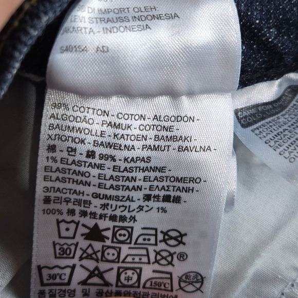 Levi’s 515 Bootcut Jeans Dark Wash Blue Mid Rise Stretch Denim Jean Size 10 / 30 - Picture 6 of 10